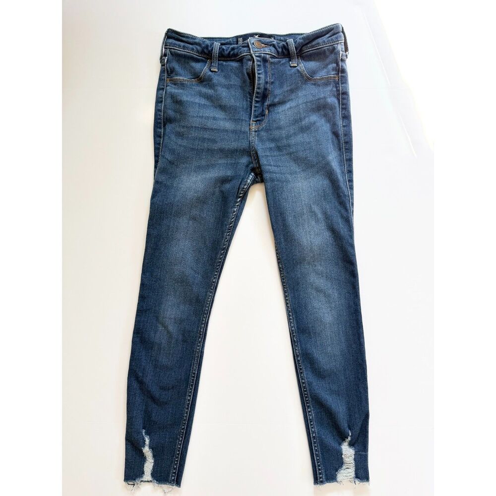 Hollister High-Rise Advanced Stretch Destructed Hem Jeggings